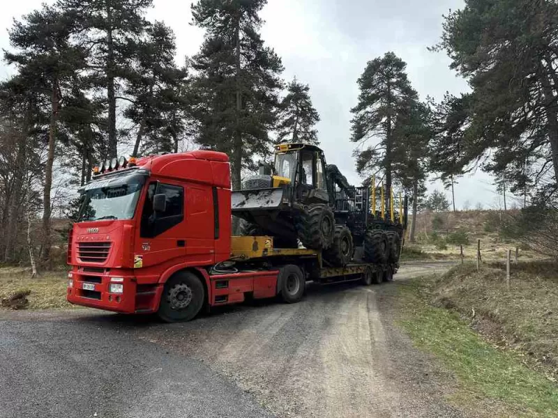 Transport d'engin forestier, Saint-Flour, SARL Gueniot