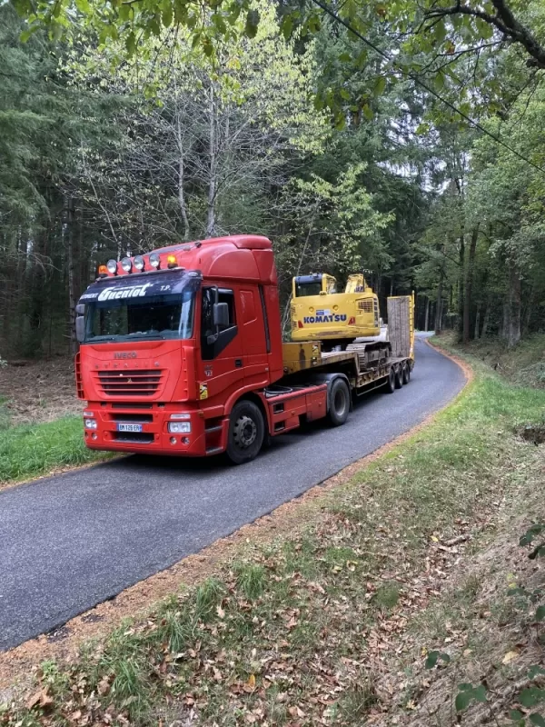 Transport d'engin forestier, Saint-Flour, SARL Gueniot