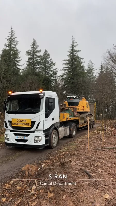Transport d'engin forestier, Saint-Flour, SARL Gueniot